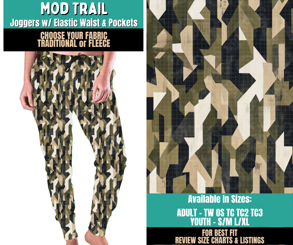 Preorder! Closes 11/12. ETA Feb. Mod Trail Joggers Choose Fleece or Traditional
