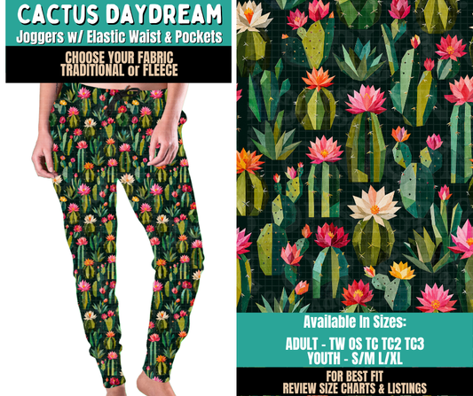 Preorder! Closes 11/12. ETA Feb. Cactus Daydream Joggers Choose Fleece or Traditional