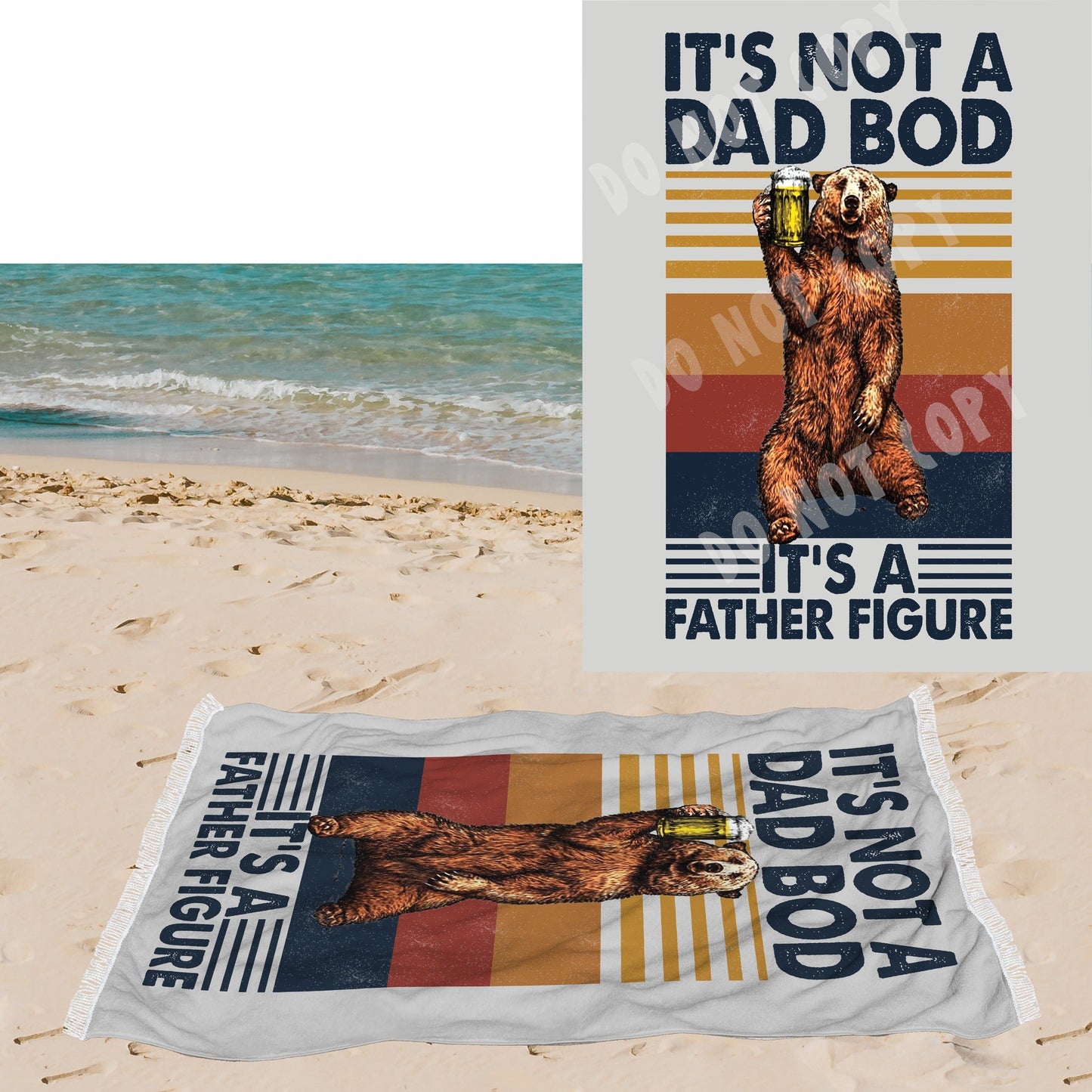 Dad Bod-OVERSIZED BEACH TOWEL 6-PREORDER CLOSING 3/20