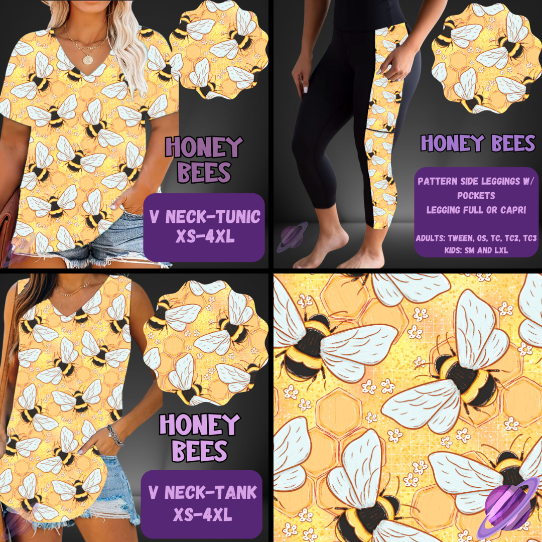 HONEY BEES-PATTERN PANEL OUTFIT RUN-SOFT CLOSE 7/10 HARD CLOSE 7/12