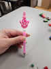 Load image into Gallery viewer, Pink Cowboy Smiley Silicone Beaded Pen or Keychain