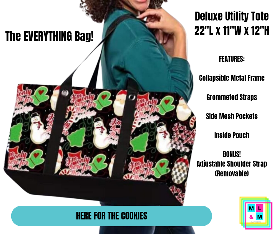 Here For The Cookies Collapsible Tote