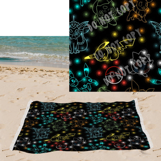 Neon Poke-OVERSIZED BEACH TOWEL 6-PREORDER CLOSING 3/20