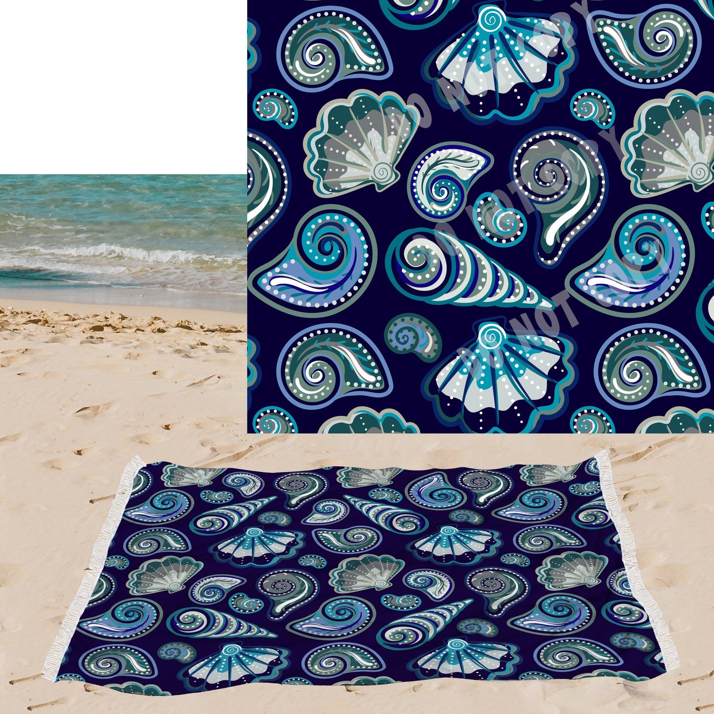 Paisley Shells-OVERSIZED BEACH TOWEL 6-PREORDER CLOSING 3/20
