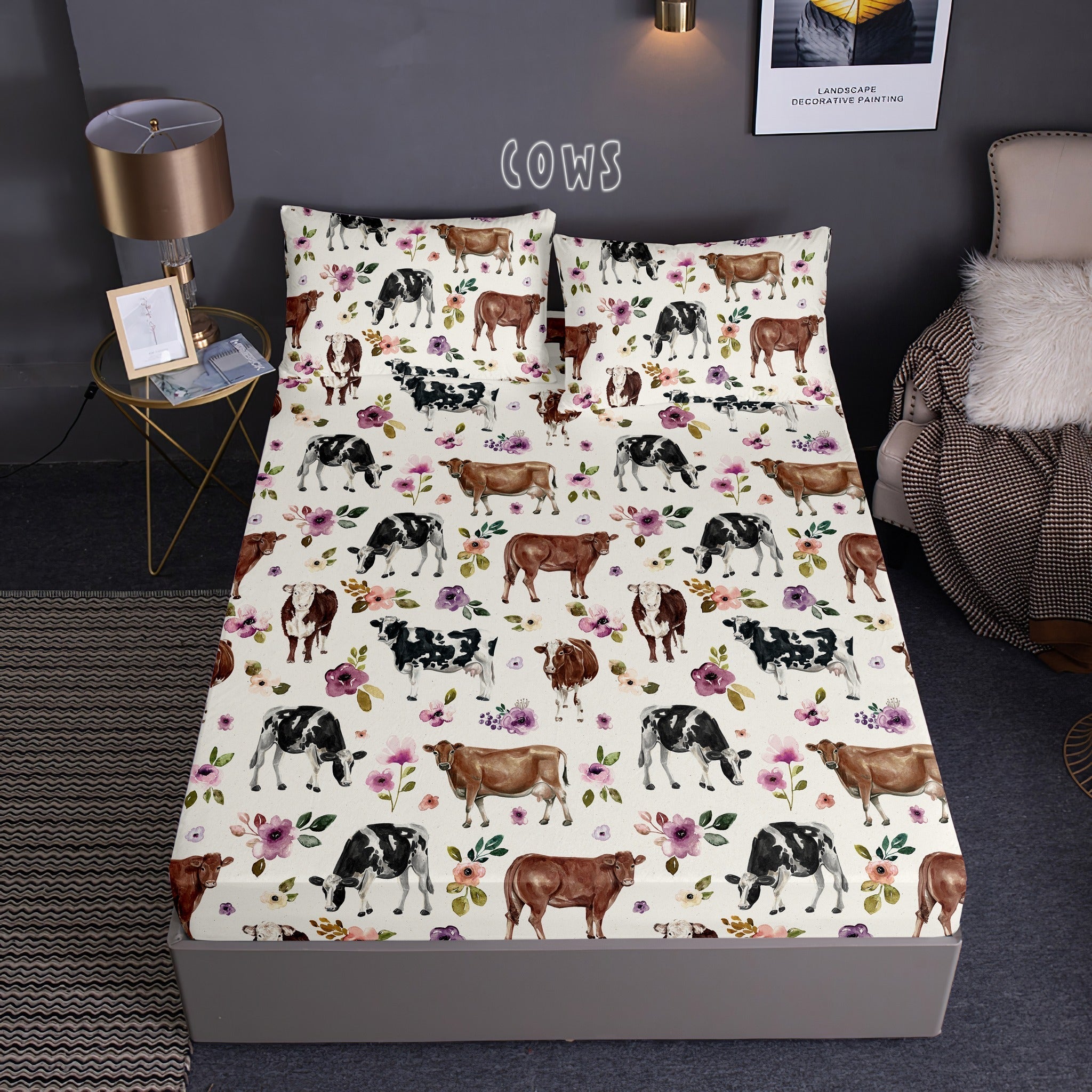 SHEET SET RUN 4-COWS- PREORDER CLOSING 6/16