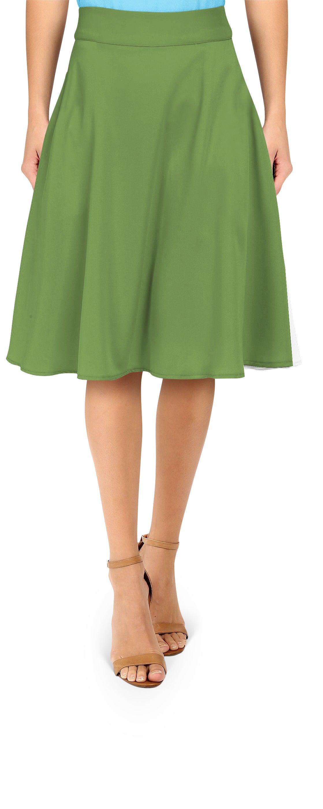 SOLID RUN -MILITARY GREEN- SWING SKIRT-PREORDER CLOSING 7/9 ETA AUG/SEP