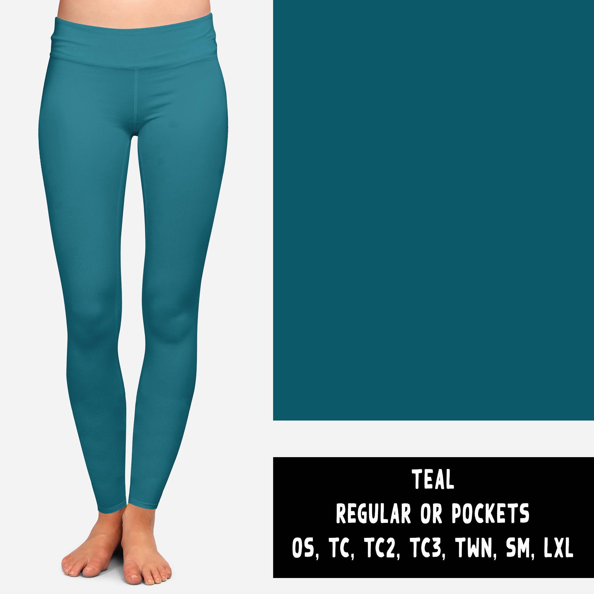 SOLID RUN -TEAL- LEGGINGS/CAPRI PREORDER CLOSING 7/9 ETA AUG/SEP