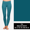 SOLID RUN -TEAL- LEGGINGS/CAPRI PREORDER CLOSING 7/9 ETA AUG/SEP