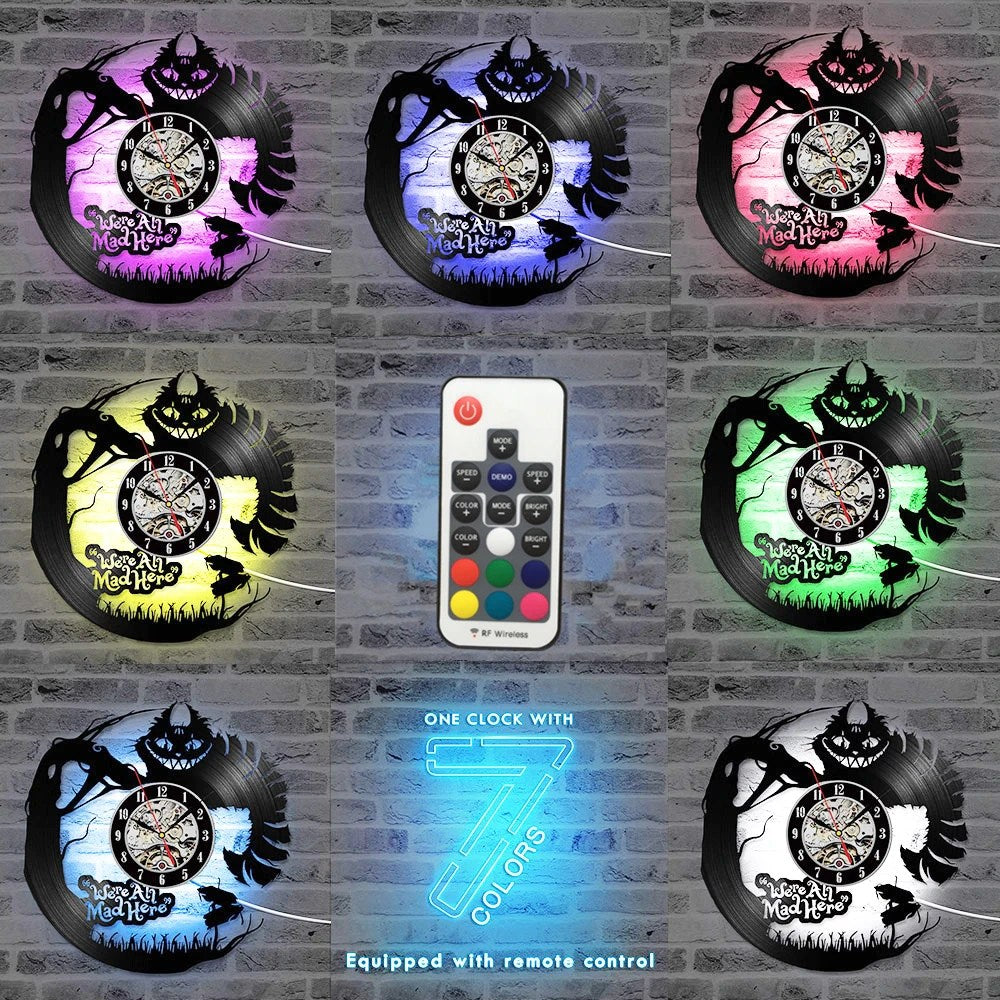 LED VINYL CLOCK ROUND 2-TREE-PREORDER CLOSING 7/24