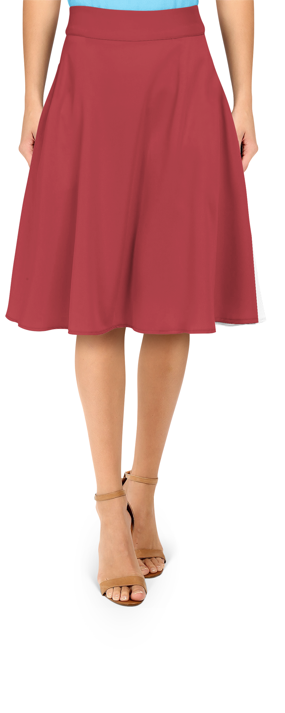 FALL SOLIDS RUN-MAROON SWING SKIRT-PREORDER CLOSING 11/15-ETA JAN