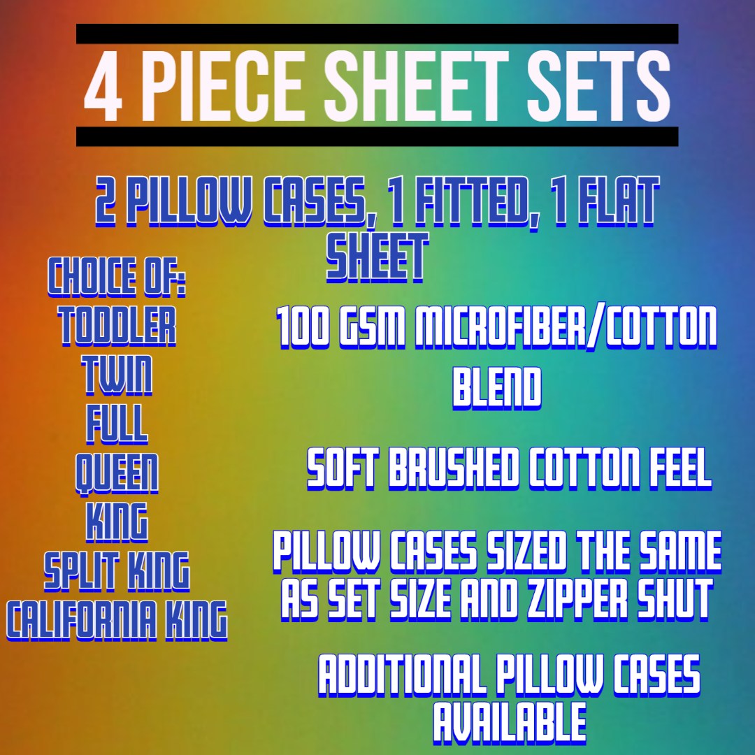 SHEET SET RUN 4- ROSES- PREORDER CLOSING 6/16