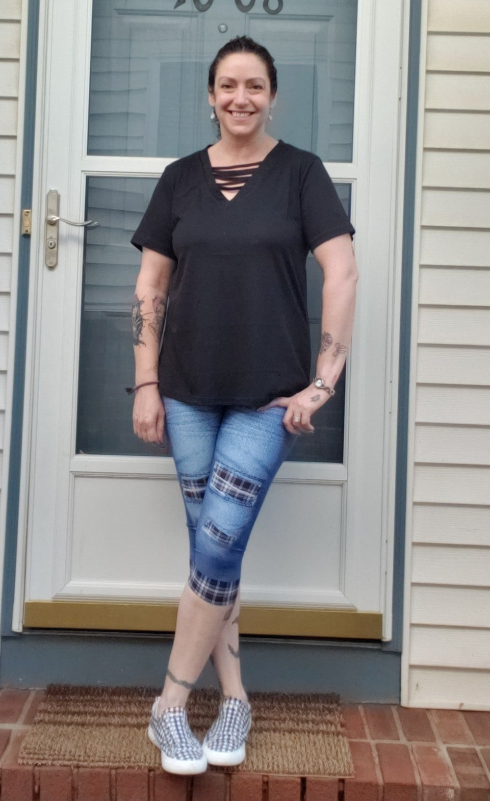 SUNFLOWER COWHIDE-FAUX JEAN LEGGING-PREORDER CLOSING 12/2