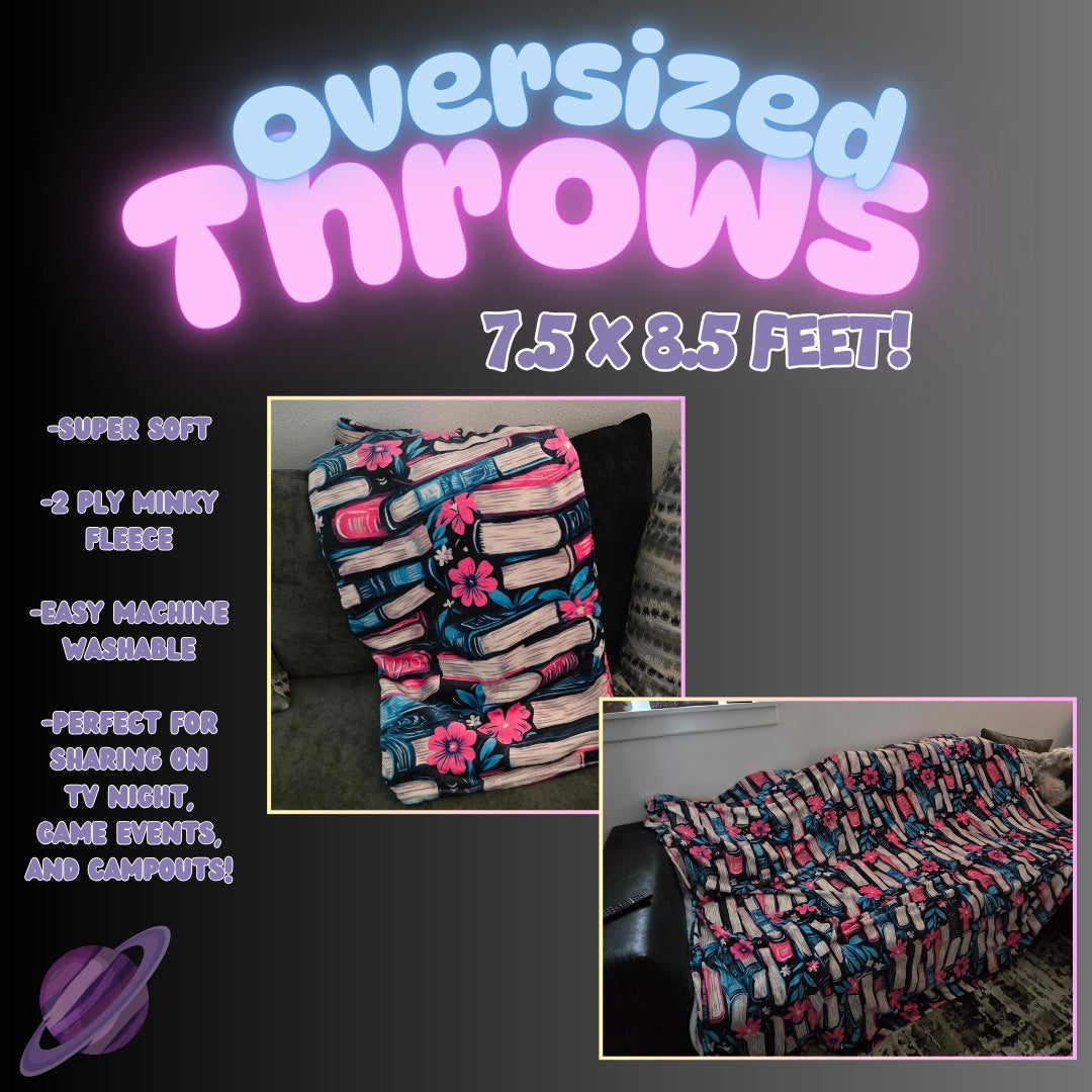 GREEN FACE- OVERSIZED THROW BLANKET