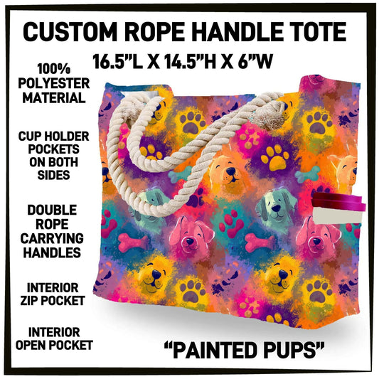 R4PT - Painted Pups Rope Handle Tote - Preorder Closing 4/28 ETA: Late June