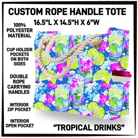 R4PT - Tropical Drinks Rope Handle Tote - Preorder Closing 4/28 ETA: Late June