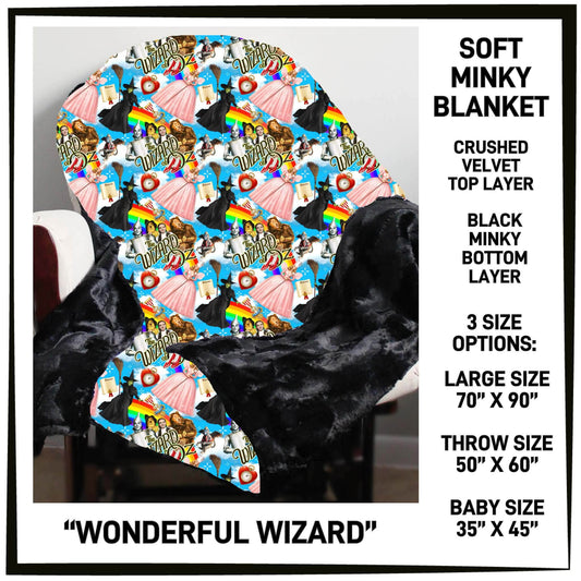 MI8B - Wonderful Wizard Minky Blanket - Preorder Closing 7/15 ETA: Late Sept
