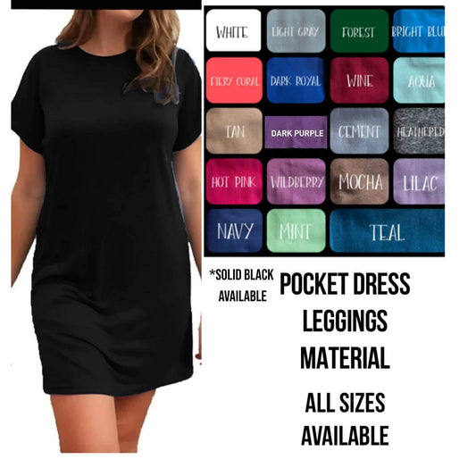 A6SB - Solid Colors Short Sleeve Pocket Dress/Skort with Pockets - Preorder Closing 8/12 ETA: Late Sept