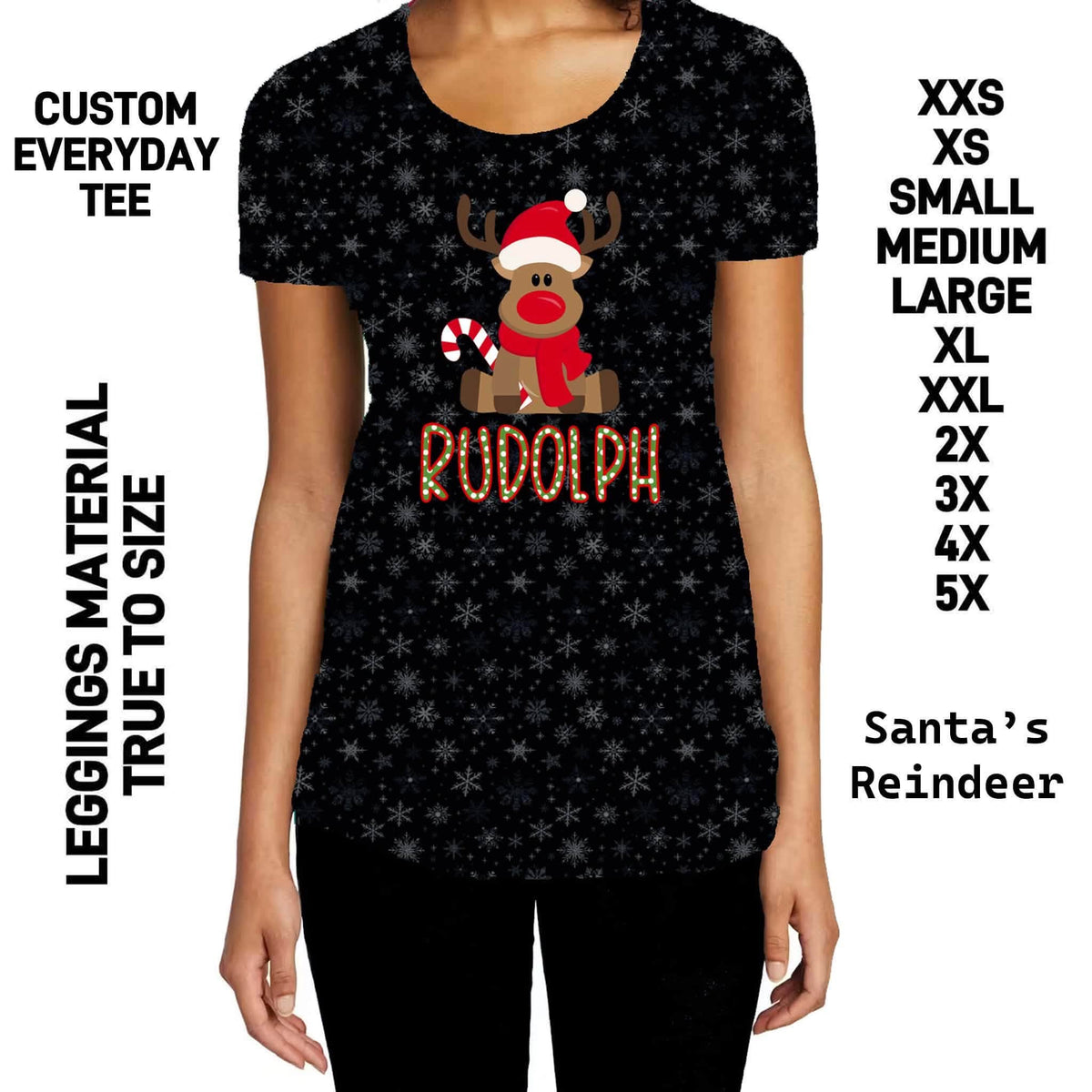 300BT - Santa's Reindeer Everyday Tee  - Preorder Due 10/4 ETA: Early Dec