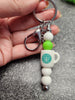 Load image into Gallery viewer, Green Bear Silicone Beaded Pen or Keychain