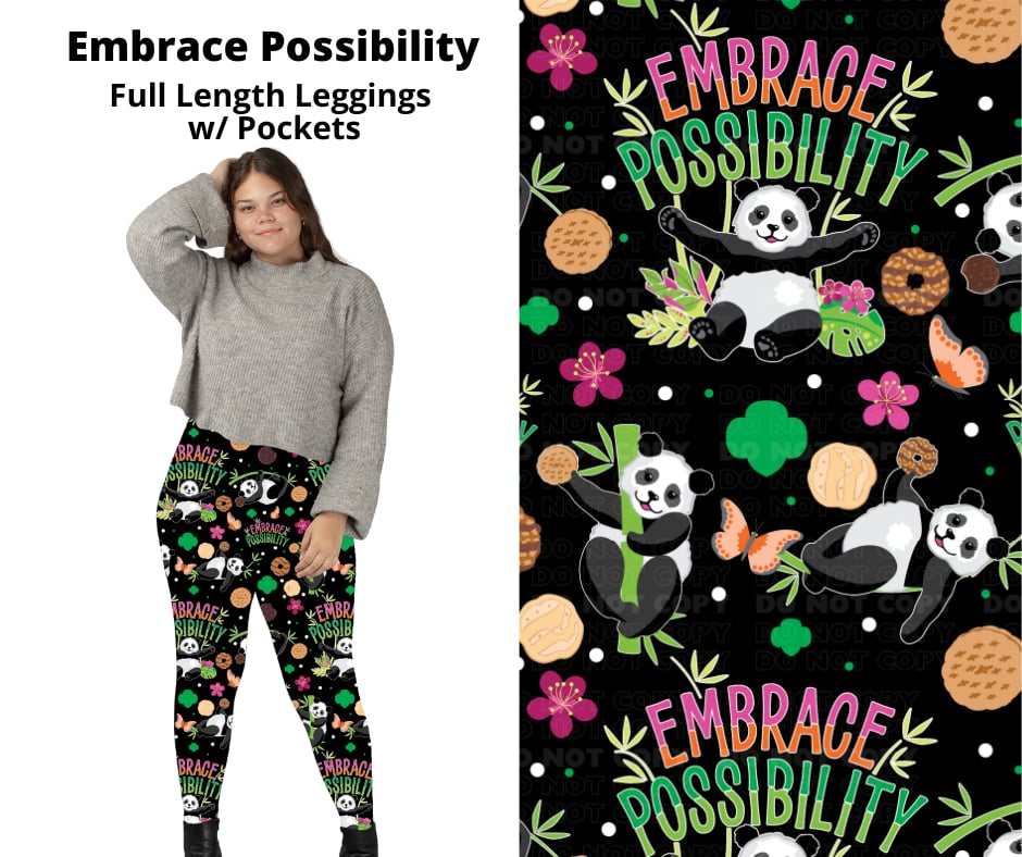 RTS Embrace Possibility Full Length Leggings with Pockets (Kid sizes do not have pockets)