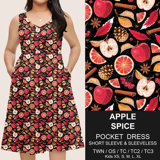 B302 - Preorder Apple Spice Pocket Dress (Closes 7/24. ETA: early Oct.)