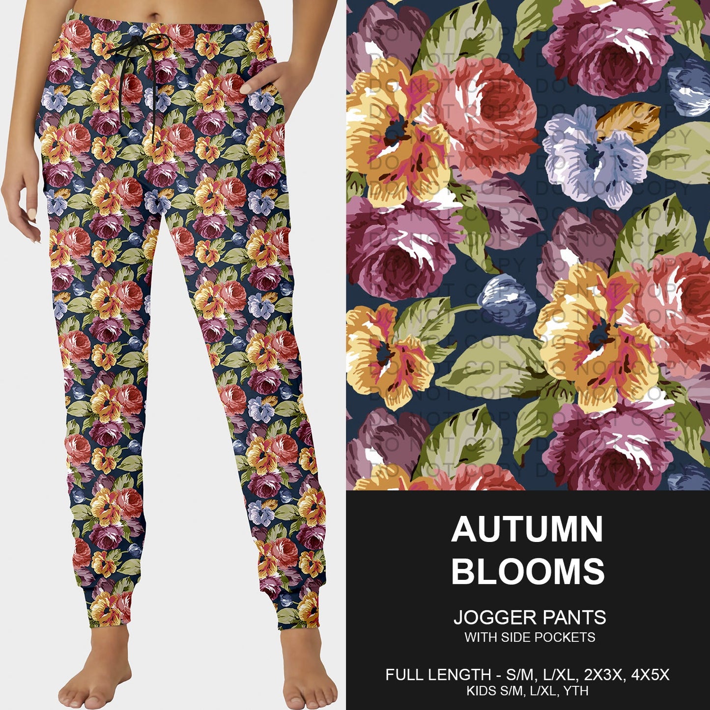 B250 - Preorder Autumn Blooms Joggers (Closes 9/07. ETA early Nov.)