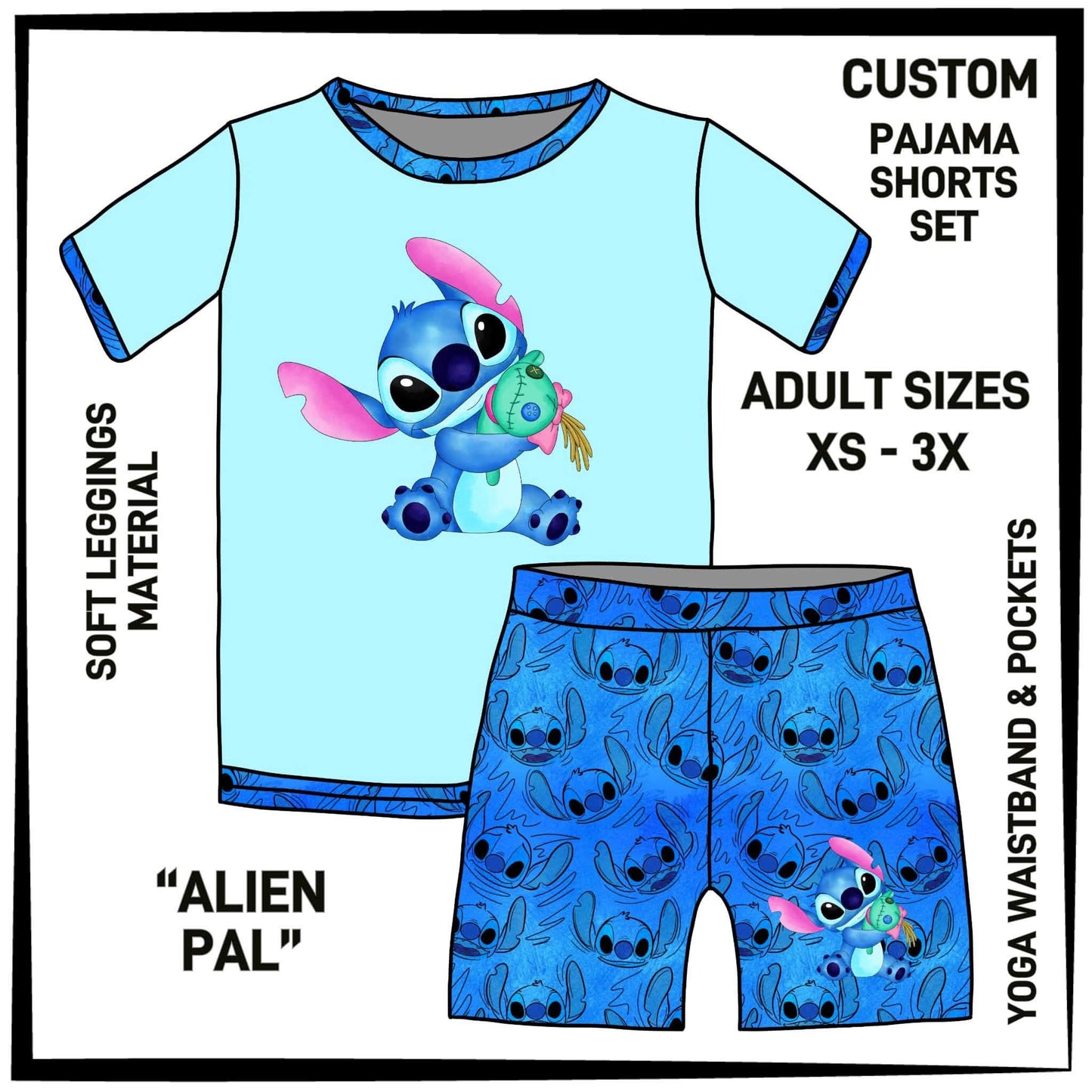 PS1S - Alien Pal Pajamas Top & Shorts Set - Preorder Closing 7/1 ETA: Late Aug