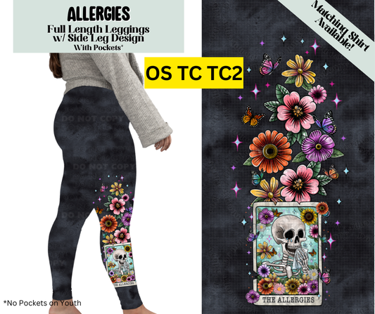 Allergies Full Length Leggings w/ Side Leg Designs