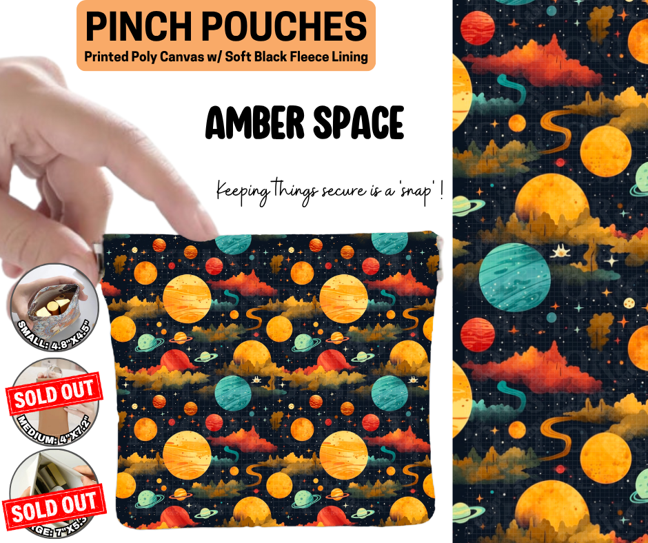 Amber Space Pinch Pouches