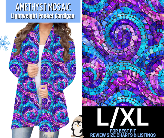 Amethyst Mosaic Pocket Cardigan