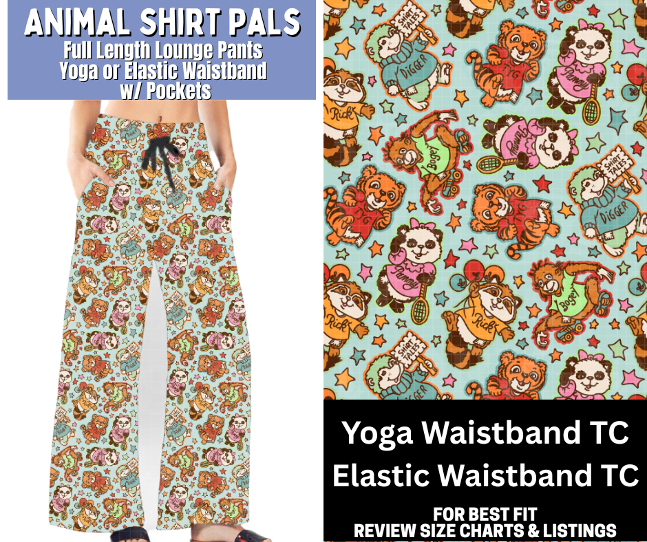 Animal Shirt Pals Full Length Lounge Pants