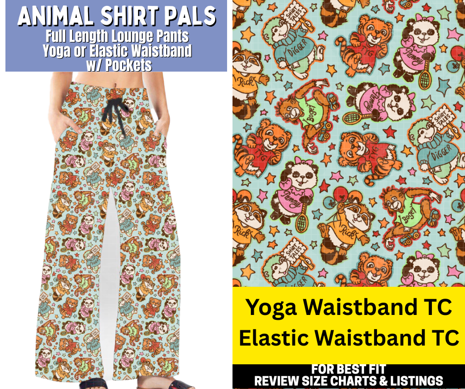 Animal Shirt Pals Full Length Lounge Pants