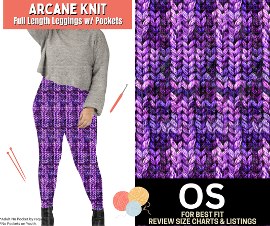 Arcane Knit Full Length Leggings w/ Pockets