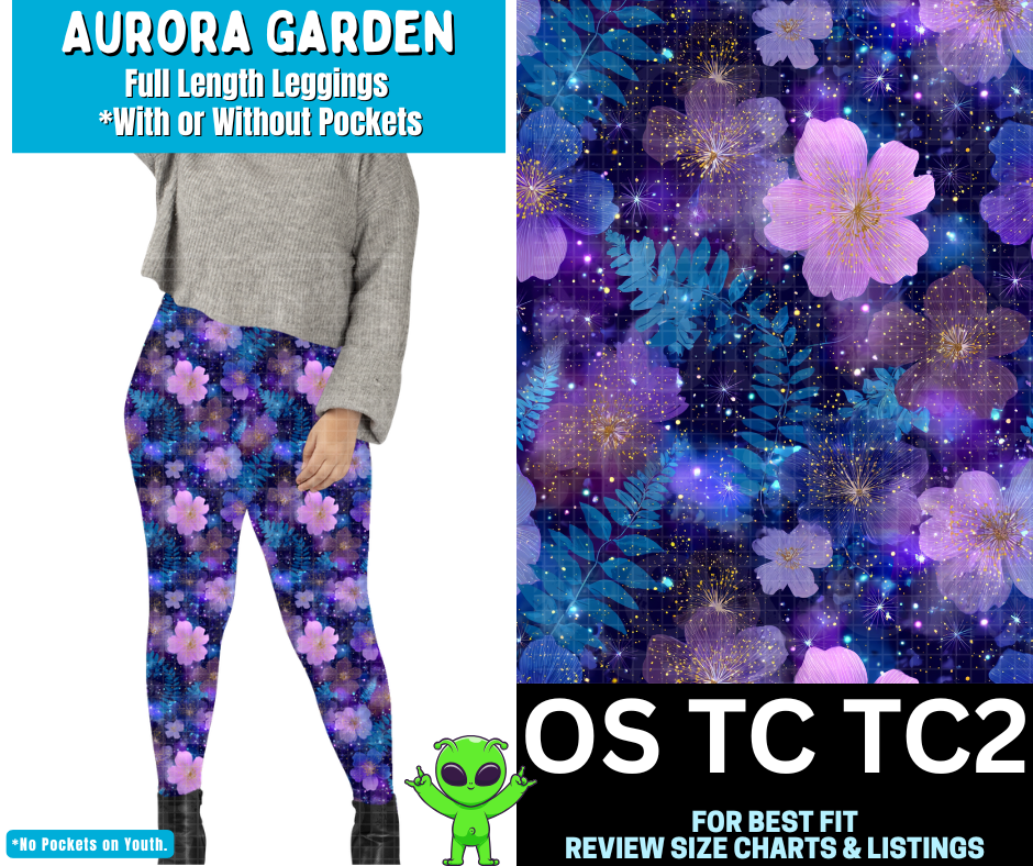 Aurora Garden Full Length Leggings w/ Pockets