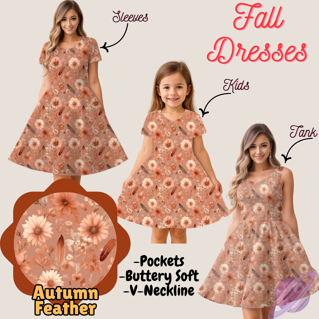 AUTUMN FEATHER- FALL DRESS PREORDER- CLOSING 9/12