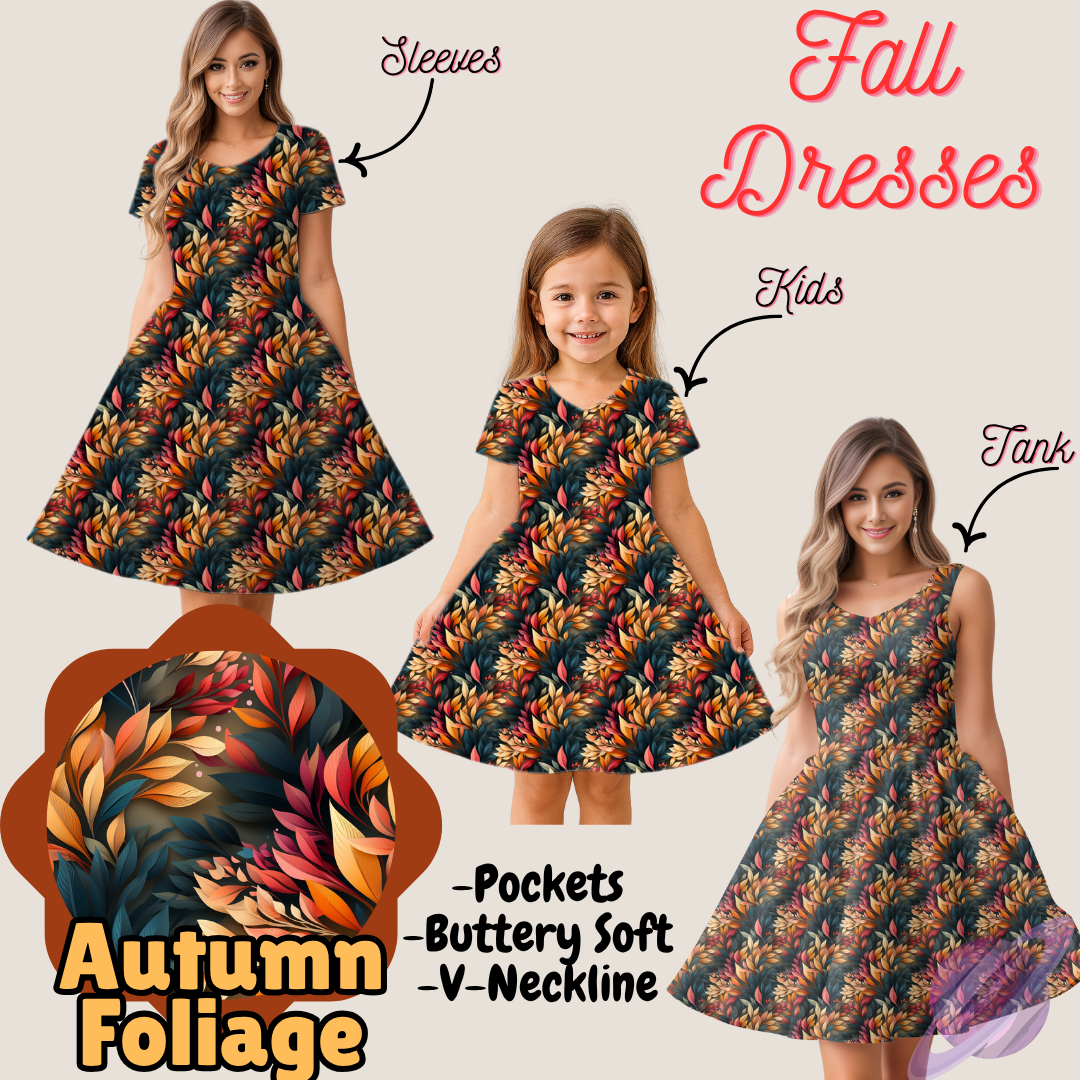 AUTUMN FOLIAGE- FALL DRESS PREORDER- CLOSING 9/12