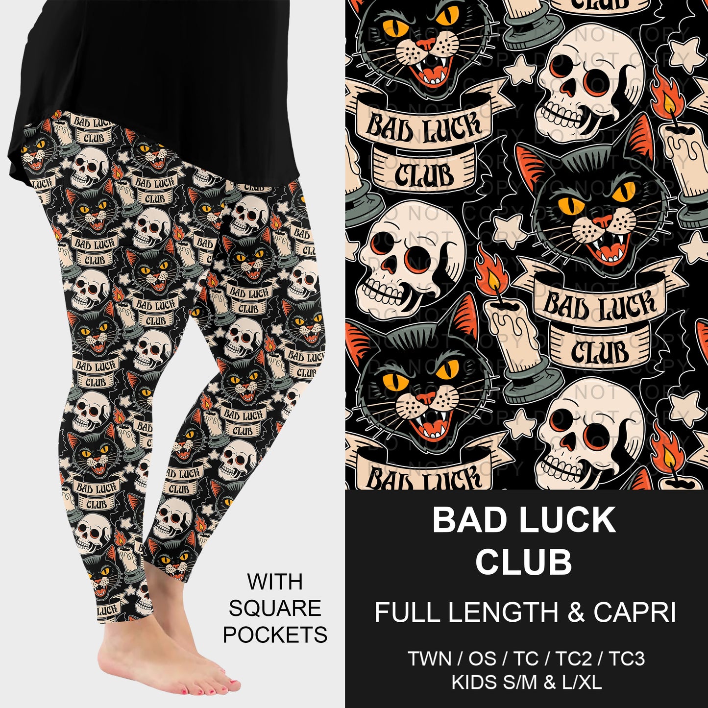 B295 - Preorder Bad Luck Club Leggings w/ Pockets (Closes 6/14. ETA: late Aug.)