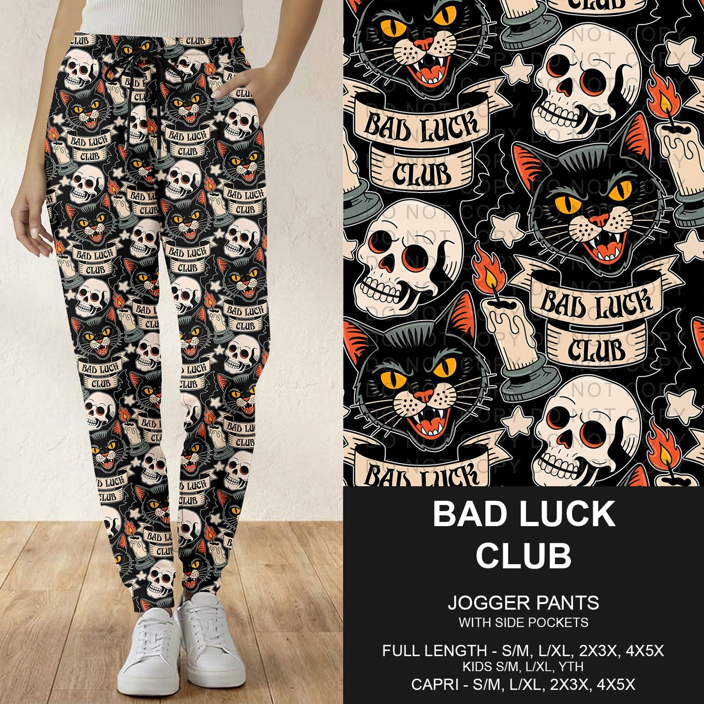 B295 - Preorder Bad Luck Club Joggers (Closes 6/14. ETA: late Aug.)