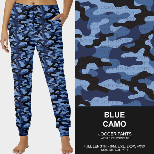B251 - Preorder Blue Camo Joggers (Closes 9/14. ETA mid Nov.)