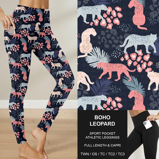 B283 - Preorder Boho Leopard Sport Pocket Leggings (Closes 4/05. ETA: mid June)
