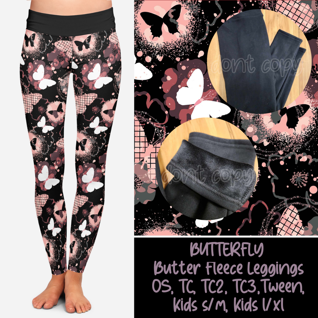 BUTTERFLY - BUTTER FLEECE LINED LEGGINGS - PREORDER CLOSING 10/13 ETA DEC