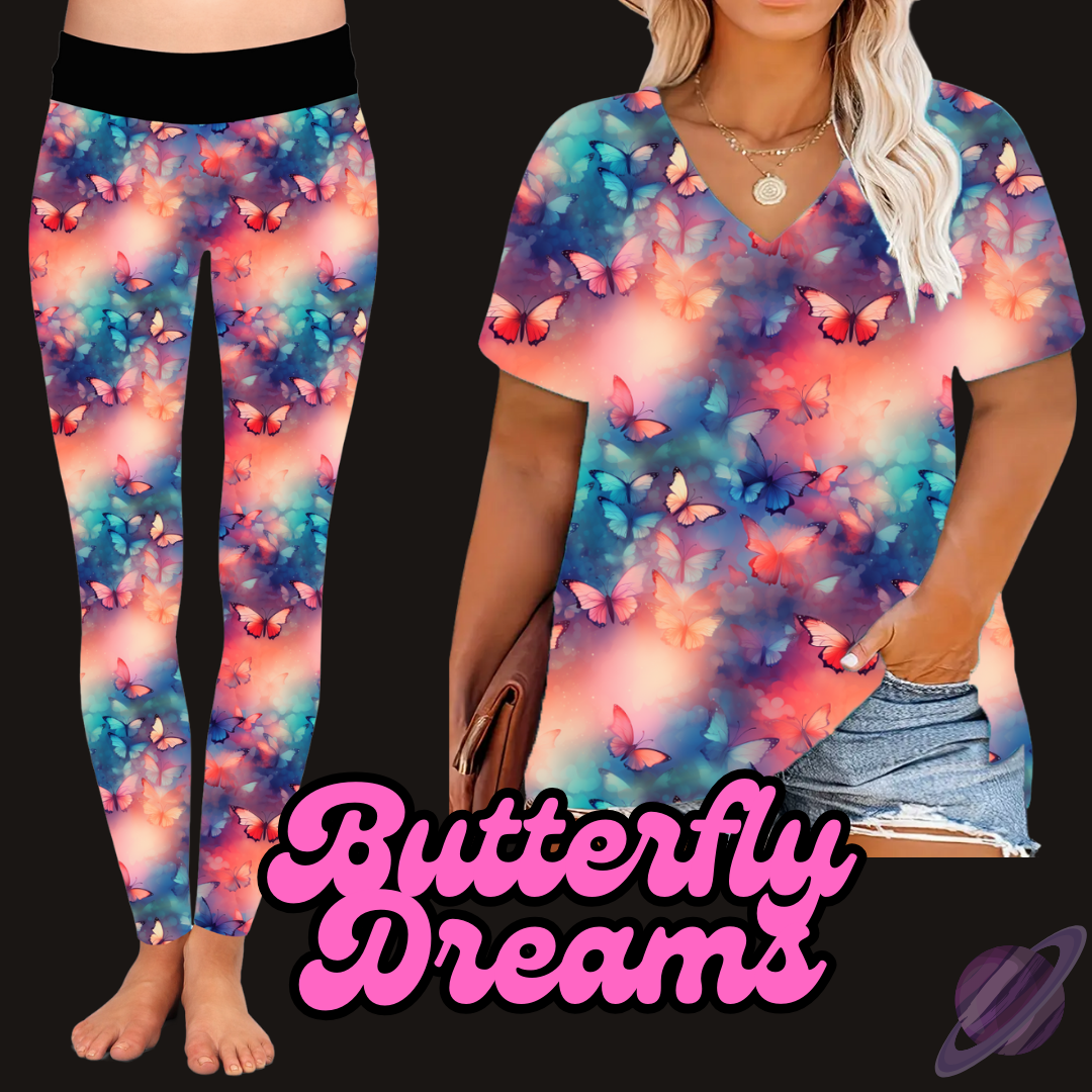 BUTTERFLY DREAMS - V-NECK TUNIC - PRETTY RUN PREORDER CLOSING 3/21