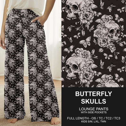 B264 - Preorder Butterfly Skulls Lounge Pants (Closes 12/07. ETA early Feb.)