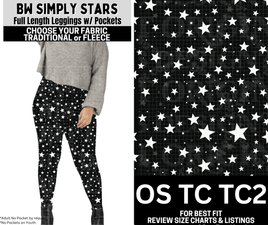 BW Simply Stars Leggings Choose Fleece or Traditional