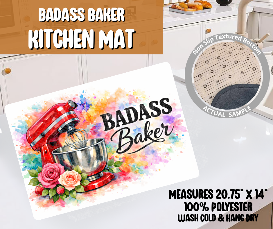 Badass Baker Kitchen Mat