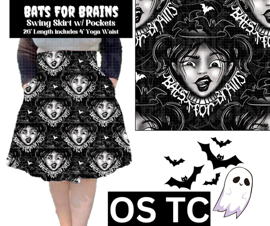 Bats For Brains Swing Skirt