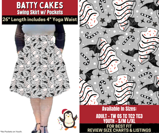 Preorder! Closes 9/4. ETA Dec. Batty Cakes Swing Skirt