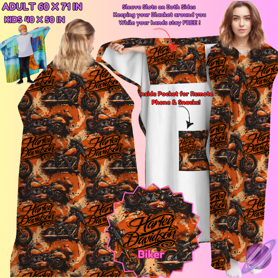 WEARABLE THROW RUN-BIKER-PREORDER CLOSING 8/31