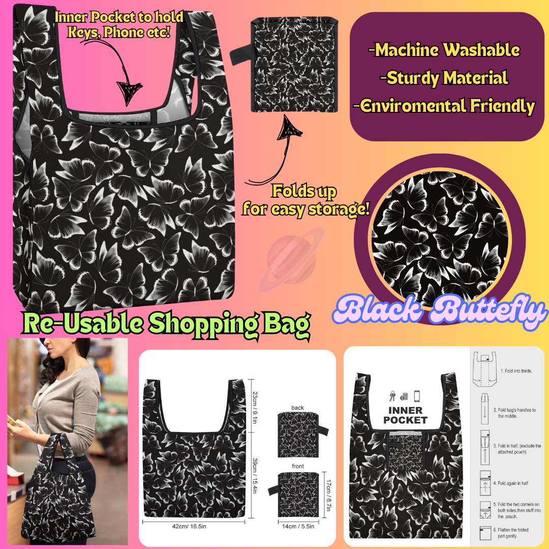 BLACK BUTTERFLY - Re-Usable Shopping Bags PREORDER Closing 1/15