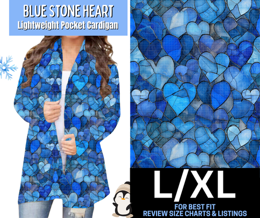 Blue Stone Heart Pocket Cardigan
